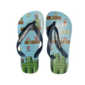 Havaianas Men's Super Mario Bros Flip Flops Sizer 6/7 6 7 Video Game Shoe Sandal